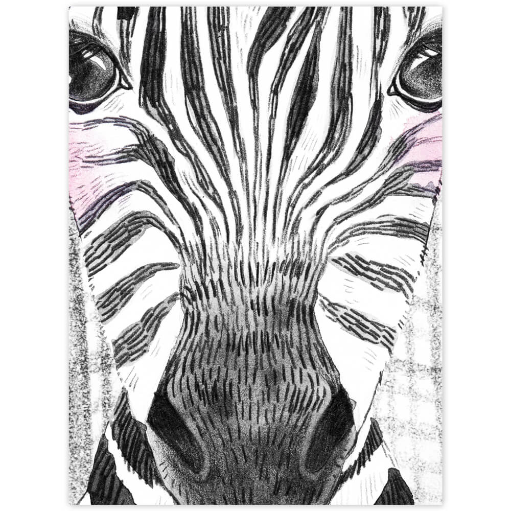 Dekorative Tafel Zebra 