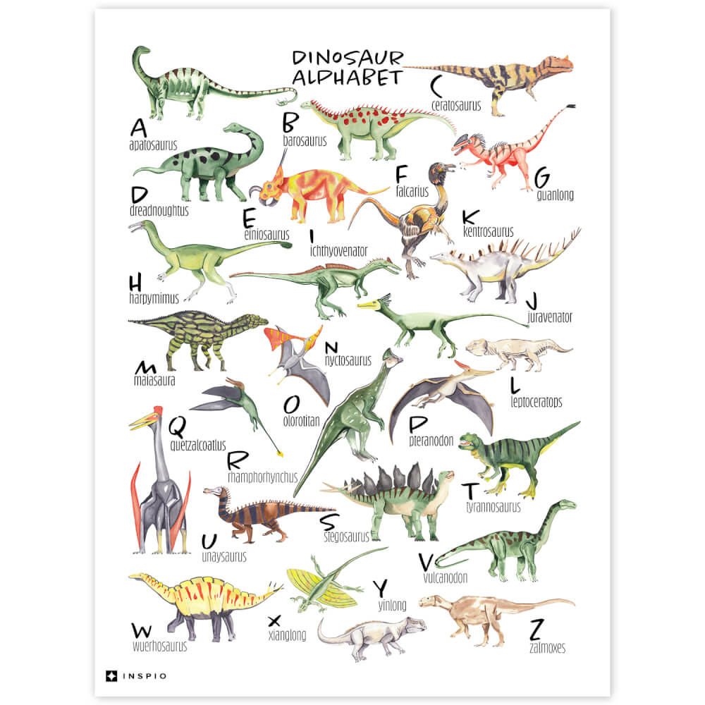 Wandtafel INSPIO - Dinosaurier-Alphabet