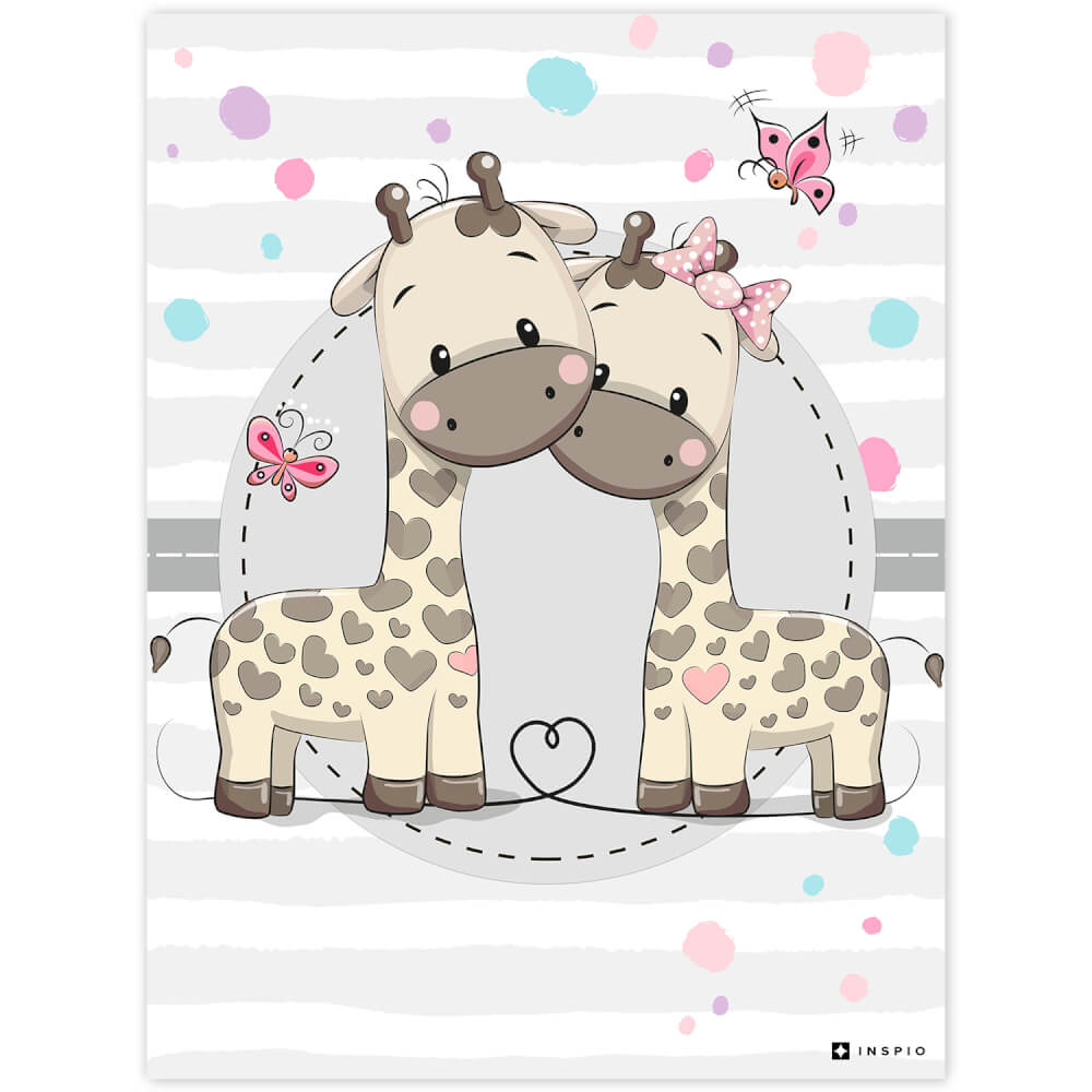 Wandtafel mit Giraffen für Kinderzimmer