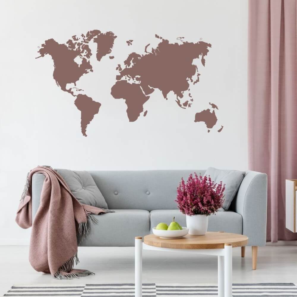 Schablone zum Malen Weltkarte