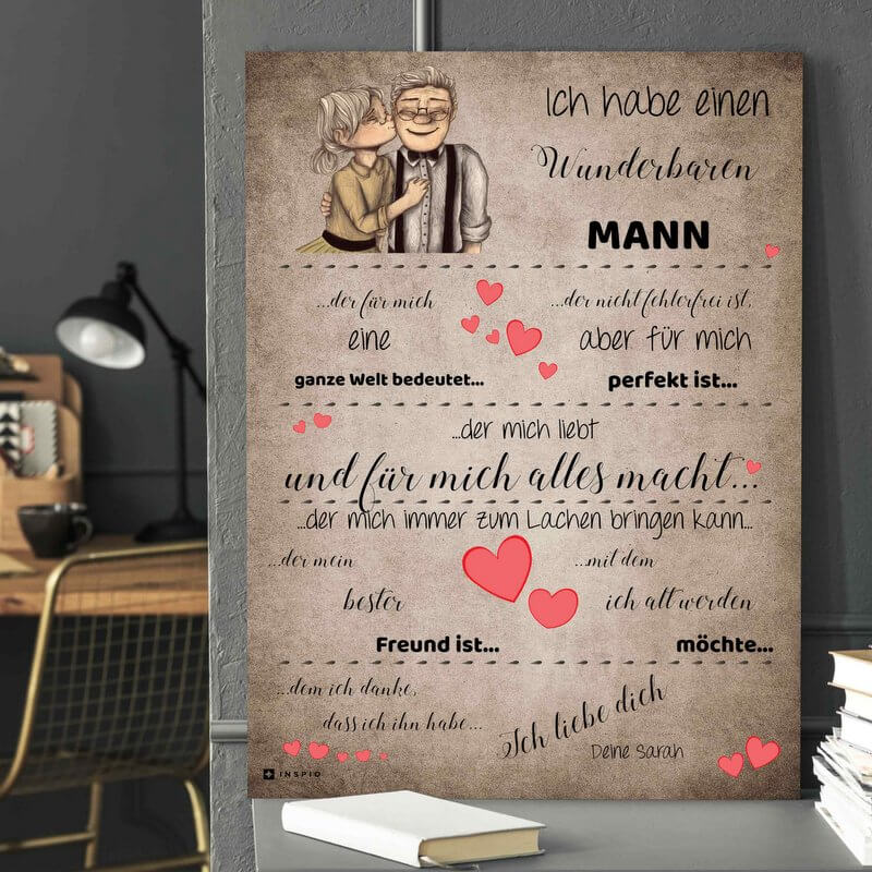 Glaspokal /"Bester Mann der Welt/" personalisiert Valentinstag Geschenk Männer