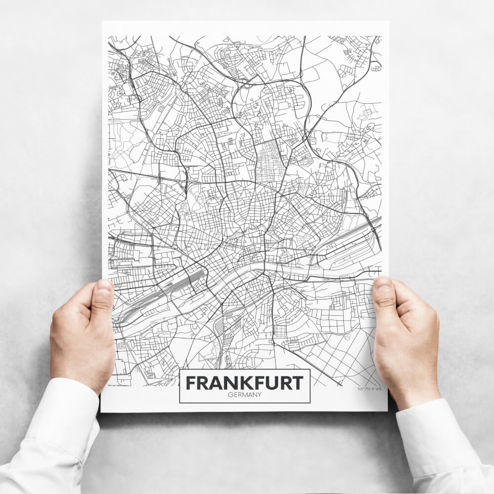 Bild - Karte von Frankfurt