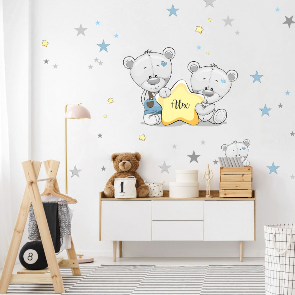 Teddybär-Sticker für ein Jungenzimmer | INSPIO